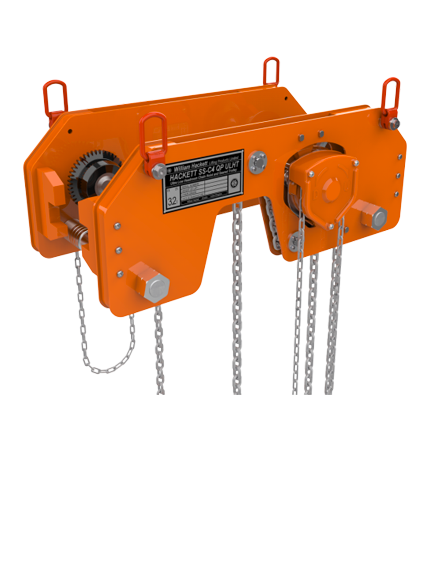 Low headroom trolley hoist