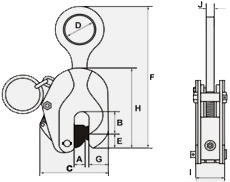 Lifting Clamp (NLC) dimensions